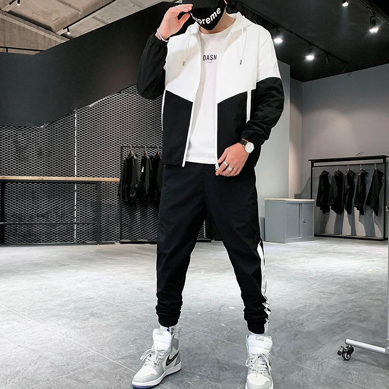Velocity Wear — Conjunto Deportivo Masculino Urbano con Capucha