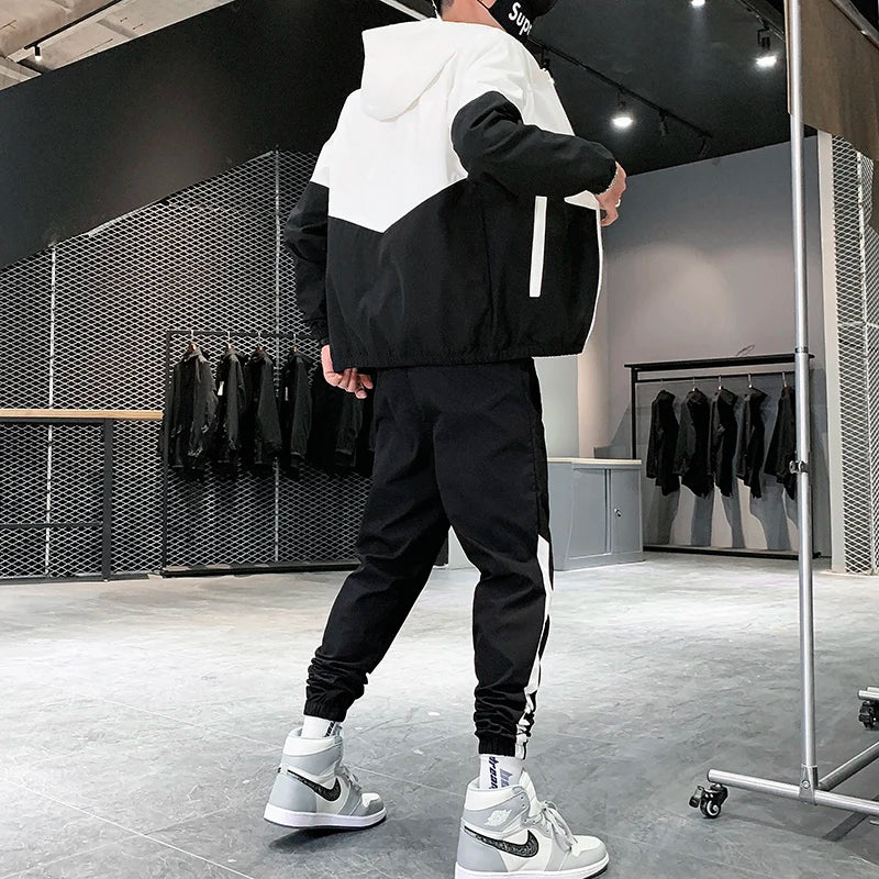 Velocity Wear — Conjunto Deportivo Masculino Urbano con Capucha