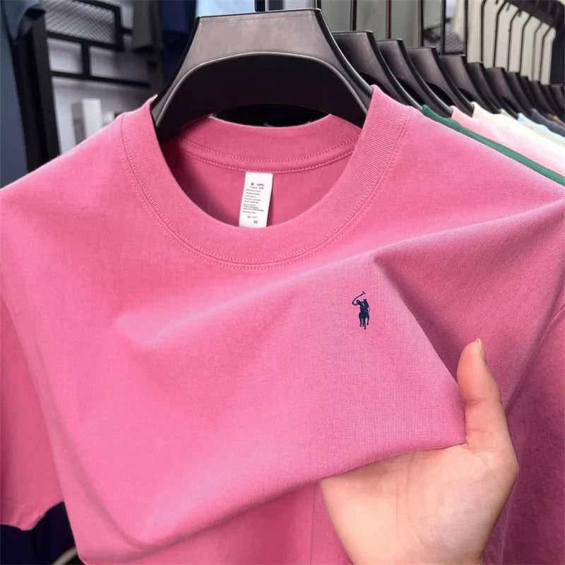 Camiseta Pony Lux — Algodón Premium Bordado Casual