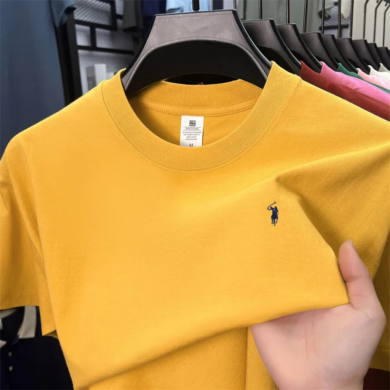 Camiseta Pony Lux — Algodón Premium Bordado Casual