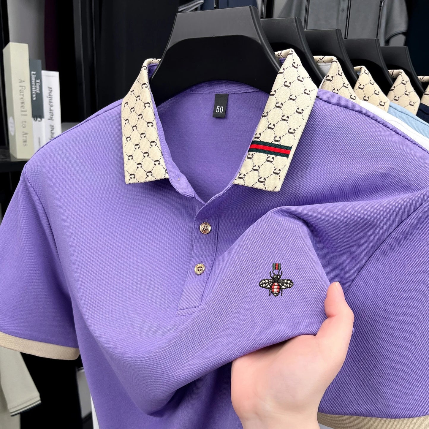 Polo BeeLux — Jacquard Bordado Premium