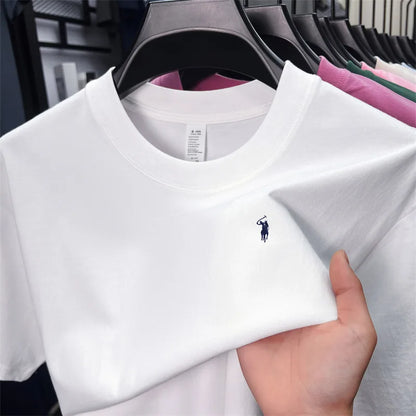 Camiseta Pony Lux — Algodón Premium Bordado Casual