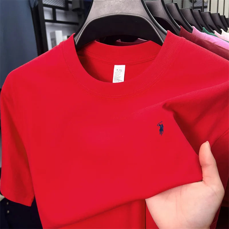 Camiseta Pony Lux — Algodón Premium Bordado Casual