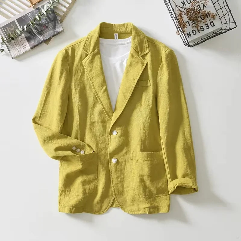 50% OFF Blazer Santorini — Lino & Algodón Ligero Premium