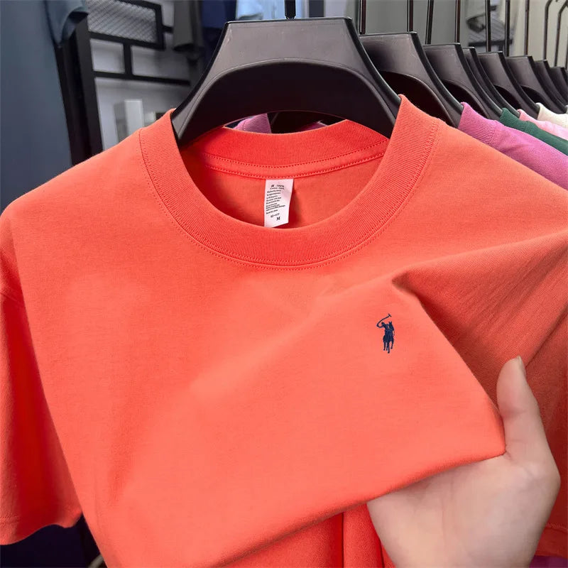Camiseta Pony Lux — Algodón Premium Bordado Casual