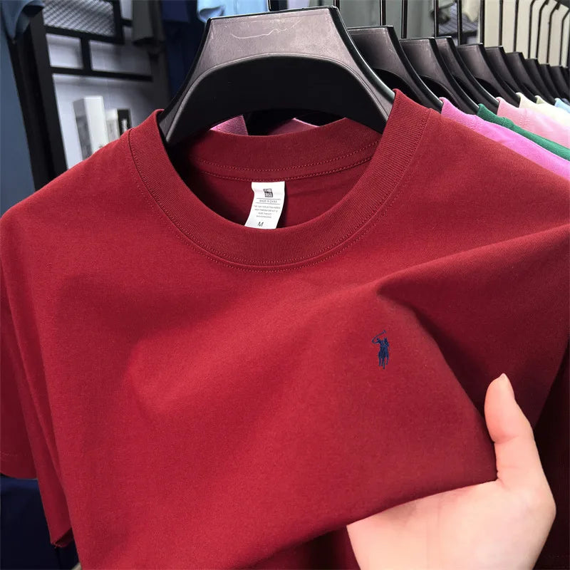 Camiseta Pony Lux — Algodón Premium Bordado Casual
