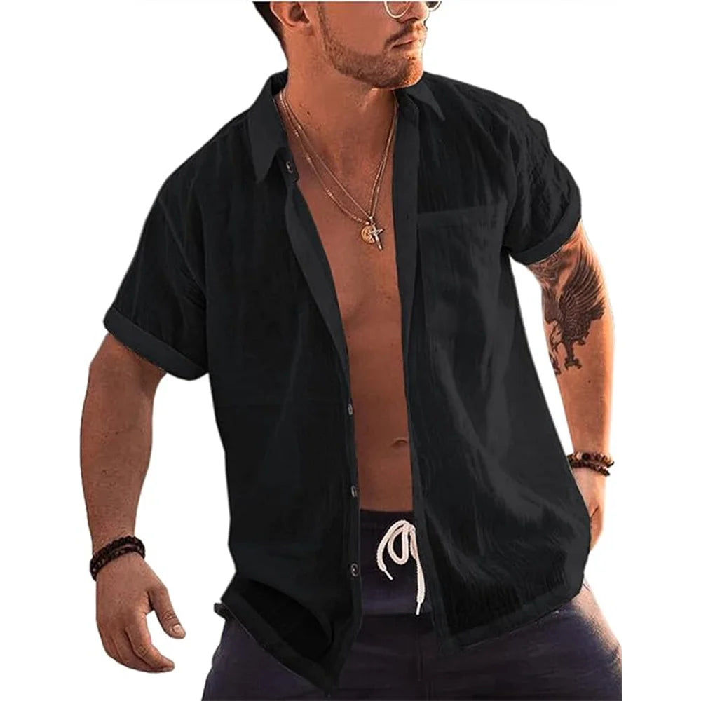 50% OFF Camisa Brisa — Algodón & Lino Ligero de Verano