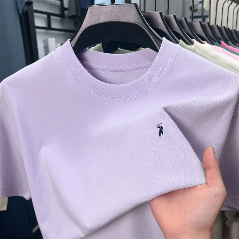 Camiseta Pony Lux — Algodón Premium Bordado Casual