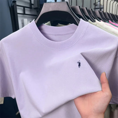 Camiseta Pony Lux — Algodón Premium Bordado Casual
