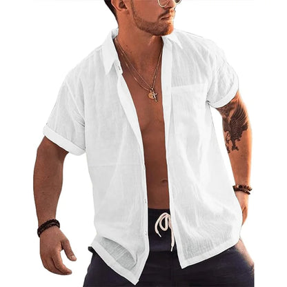 50% OFF Camisa Brisa — Algodón & Lino Ligero de Verano