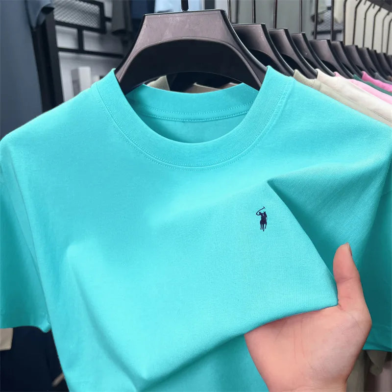 Camiseta Pony Lux — Algodón Premium Bordado Casual