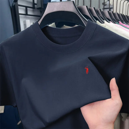 Camiseta Pony Lux — Algodón Premium Bordado Casual