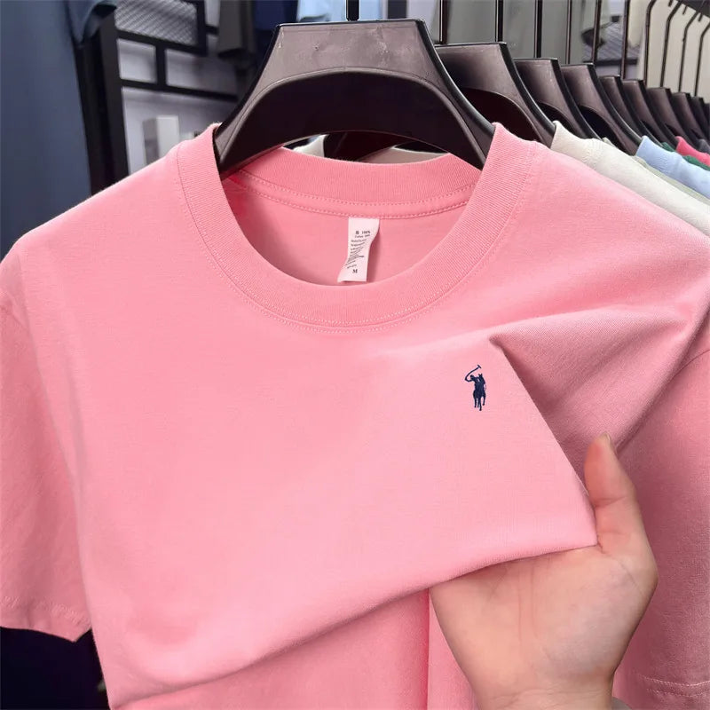 Camiseta Pony Lux — Algodón Premium Bordado Casual