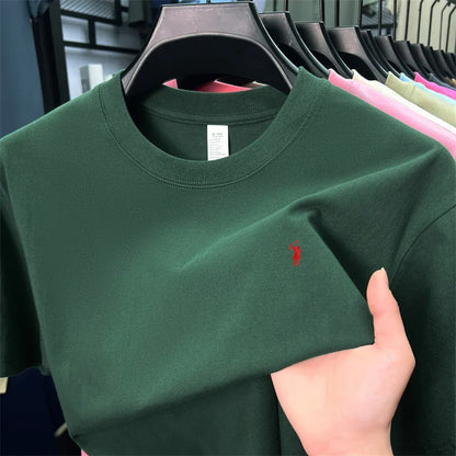 Camiseta Pony Lux — Algodón Premium Bordado Casual