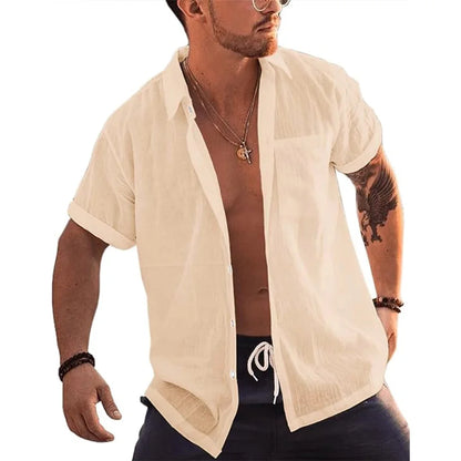 50% OFF Camisa Brisa — Algodón & Lino Ligero de Verano