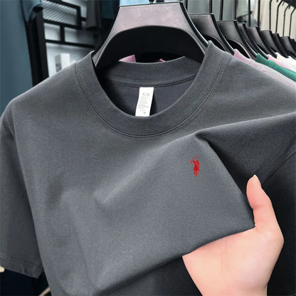 Camiseta Pony Lux — Algodón Premium Bordado Casual