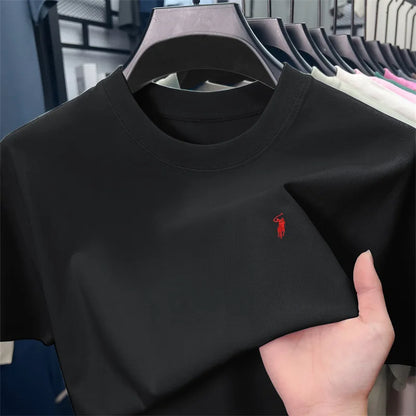 Camiseta Pony Lux — Algodón Premium Bordado Casual